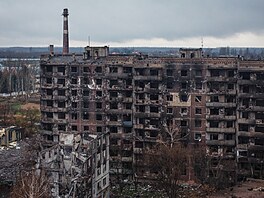 Ukrajinské m�sto Kos�antynivka zdevastované po ruských útocích. (12. listopadu...