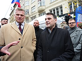 �esko si p�ipomíná výro�í sametové revoluce. Na snímku Filip Turek a Petr...