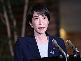 Japonská premiérka Sanae Takaiiová (14. listopadu 2025)