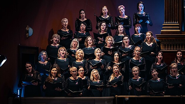 D�msk� ��st Pra�sk�ho filharmonick�ho sboru b�hem proveden� Mahlerovy Symfonie �. 2 s �eskou filharmoni� v Rudolfinu