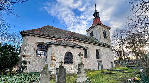 Kostel v Brlohu, m�stsk� ��sti Loun. (listopad 2025)