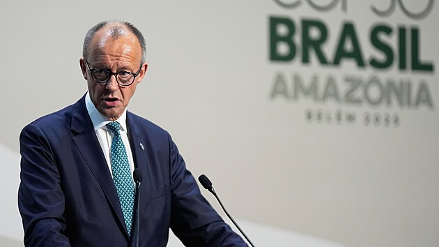 N�meck� kancl�� Friedrich Merz hovo�� na konferenci COP30 ( 10. listopadu 2025)