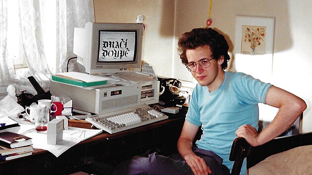 Martin Kl�ma v dra��m doup�ti v roce 1992.