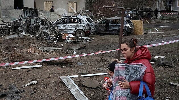 N�sledky rusk�ho �toku v Charkovsk� oblasti (sn�mek je ze 17. listopadu 2025)