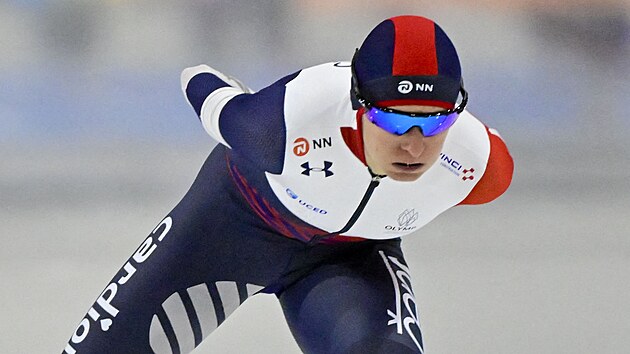 Martina Sáblíková na t�íkilometrové trati v závod� Sv�tového poháru v Salt Lake...