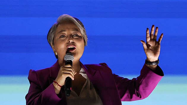 Komunistick� kandid�tka na prezidentku Chile Jeannette Jaraov� (11. listopadu 2025)