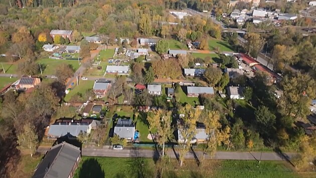 Ostravsk� kolonie Bed�i�ka z v��ky (12. listopadu 2025)