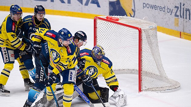 Momentka ze zápasu Zlín - Perov