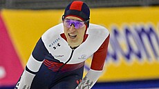 Metodj Jílek po závod na 5000 metr v Salt Lake City.