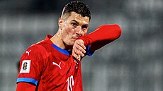 Patrik Schick v utkání proti Gibraltaru.