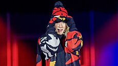 Krasobrusla�ka Natálie Taschlerová pózuje v olympijské kolekci pro ZOH 2026.