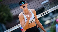 Kylie Neuschaeferová b�hem boje o osmifinále na MS.