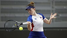 Linda Nosková ped baráí BJK Cupu.