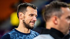 Jakub �i�ina z Opavy p�ed zápasem s Basketem Brno.