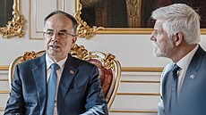 Soukromé setkání prezidentských pár�: Petra Pavla s Evou Pavlovou a albánského...