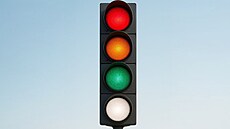 Nepřirozený a nepravděpodobný obrázek semaforu, vygenerovaný umělou...