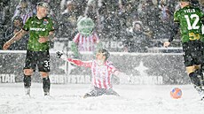 Momentka z finále Kanadské Premier League mezi Ottawou a Calgary.