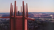 S vý�kou 40 metr� a plo�inou ve 35 metrech má být rozhledna Honzík jednou z...