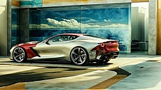 Ruční skica Borise Fabrise, kterou nechal dotvořit umělou inteligencí.