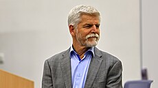 Prezident Petr Pavel debatuje se studenty Masarykovy univerzity. (18. listopadu...