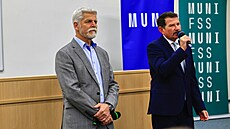 Prezident Petr Pavel debatuje se studenty Masarykovy univerzity. (18. listopadu...