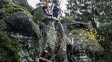 Skalní �ety národního parku �eské �výcarsko a m�sta D��ína odstra�ují v...