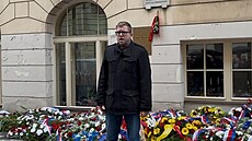 Kon�ící p�edsedkyn� KS�M Kate�ina Kone�ná s Romanem Rounem, který v sobotu bude kandidovat na post nového p�edsedy strany