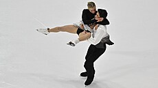 Marjorie Lajoieová a Zachary Lagha ve volném tanci na Americké brusli