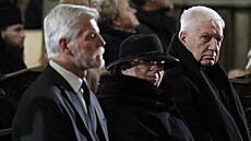 Manelé Klausovi a prezident Petr Pavel. (15. listopadu 2025)