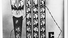Maturitní tablo roudnických gymnazist Do Malé pevnosti v Terezín bylo...