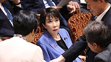 Japonská premiérka Sanae Takaiiová (12. listopadu 2025)