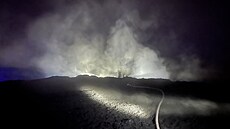 Po�ár �t�pky na skládce Celio (11. listopadu 2025)