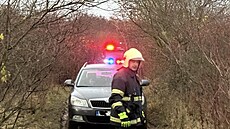 Hasi�i v brn�nských Ob�anech pomáhali se zapadlými auty na polní cest�, kam je...