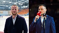 Jan Fiera, pedseda hokejových Litomic (vlevo) a Jií Sochor, majitel Pirát...