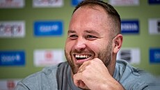 Tomá� Stan�k na tiskové konferenci k Czech Indoor Gala.