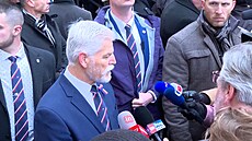 Prezident republiky Petr Pavel (vlevo) a p�edseda hnutí ANO Andrej Babi�, 12. listopadu 2025.