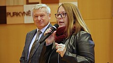 Nám�stkyn� hejtmana Jindra Zalabáková a d�kan Pedagogické fakulty Ladislav Bláha