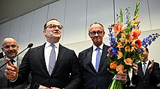 N�mecký kanclé� Friedrich Merz b�hem oslav 70. narozenin. (11. listopadu 2025).