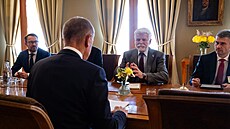 Prezident Petr Pavel se seel s pedsedou hnutí ANO Andrejem Babiem.