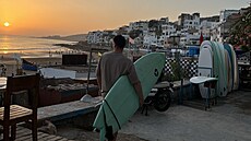 Plá�e jsou v Taghazoutu p�ekrásné a v�t�ina jich je bez kamen�, co� oceníte...