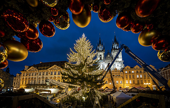 Zdobení váno�ního strome�ku na Starom�stském nám�stí (27. listopadu 2025)