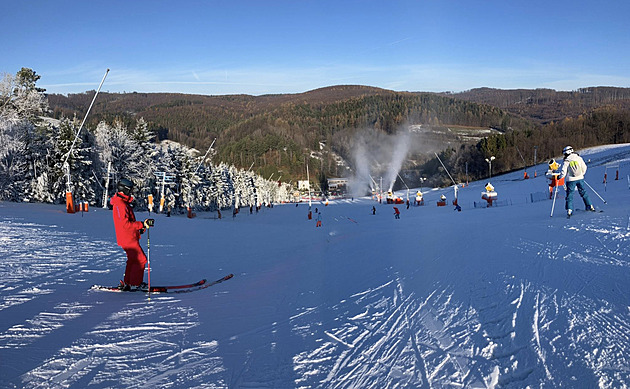 Lyaský areál ve Stupav na Uherskohradisku. (28.11.2025)