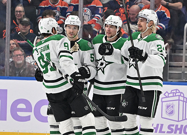 Centr Faksa dvakrát asistoval u drtivé výhry Dallasu na ledě Edmontonu