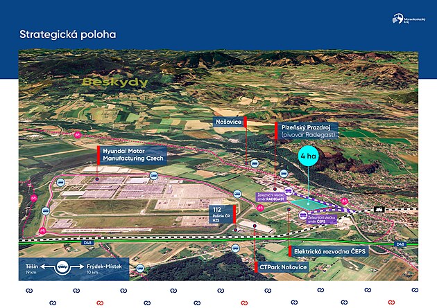 Moravskoslezsk� kraj prod�v� pozemky u Hyundai v No�ovic�ch