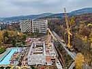 V�stavba nov� plaveck� haly v Litv�nov�. (listopad 2025)