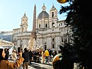 Váno�ní nálada na italském nám�stí piazza Navona, kterému vévodí kostel svaté...