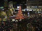 Na n�m�st� Svobody v Brn� se slavnostn� rozsv�tila dvan�ctimetrov� jedle. (21....