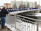 Slavnostn� otev�en� mostu v Ratibo�sk� ulici v Opav�. P�vodn� most v centru...