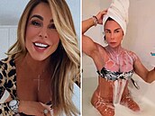 Ponkud zvlátní koupele si modelka a trenérka Andrea Sunshine dopává naprosto...