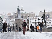 První sníh v Praze. (24. listopadu 2025)